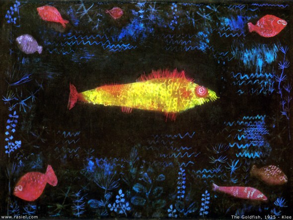 Klee's "The Goldfish". Some will see this as art, others will say "my kids could do that". Unless you are Hans Wilhelm Klee, no, probably not.