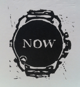 Now Print, Black, Linocut, (C) Nick Falkner, 2013