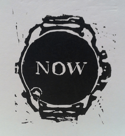 Now Print, Black, Linocut, (C) Nick Falkner, 2013