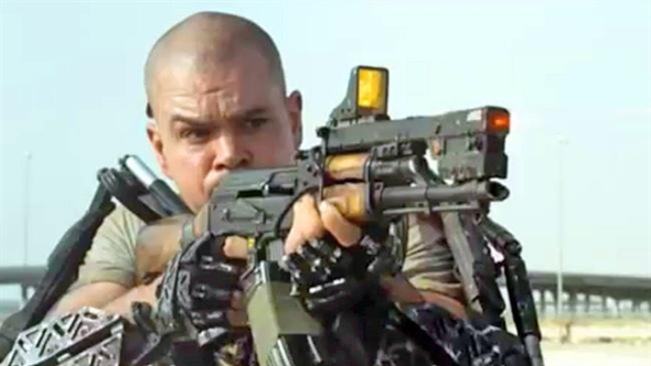 Matt Damon demonstrating an extrinsic motivational technique called "fear of noisy death".